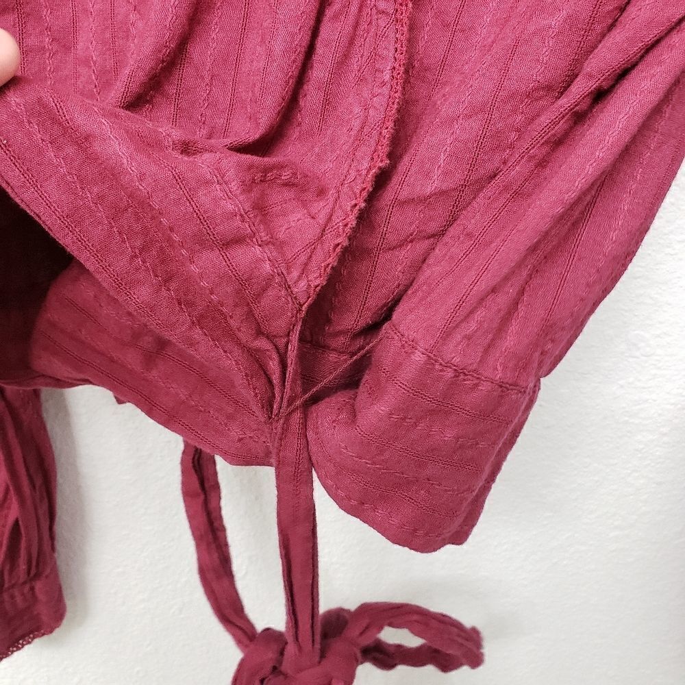 PAIGE Burgundy Wrap Blouse - Picture 6 of 6